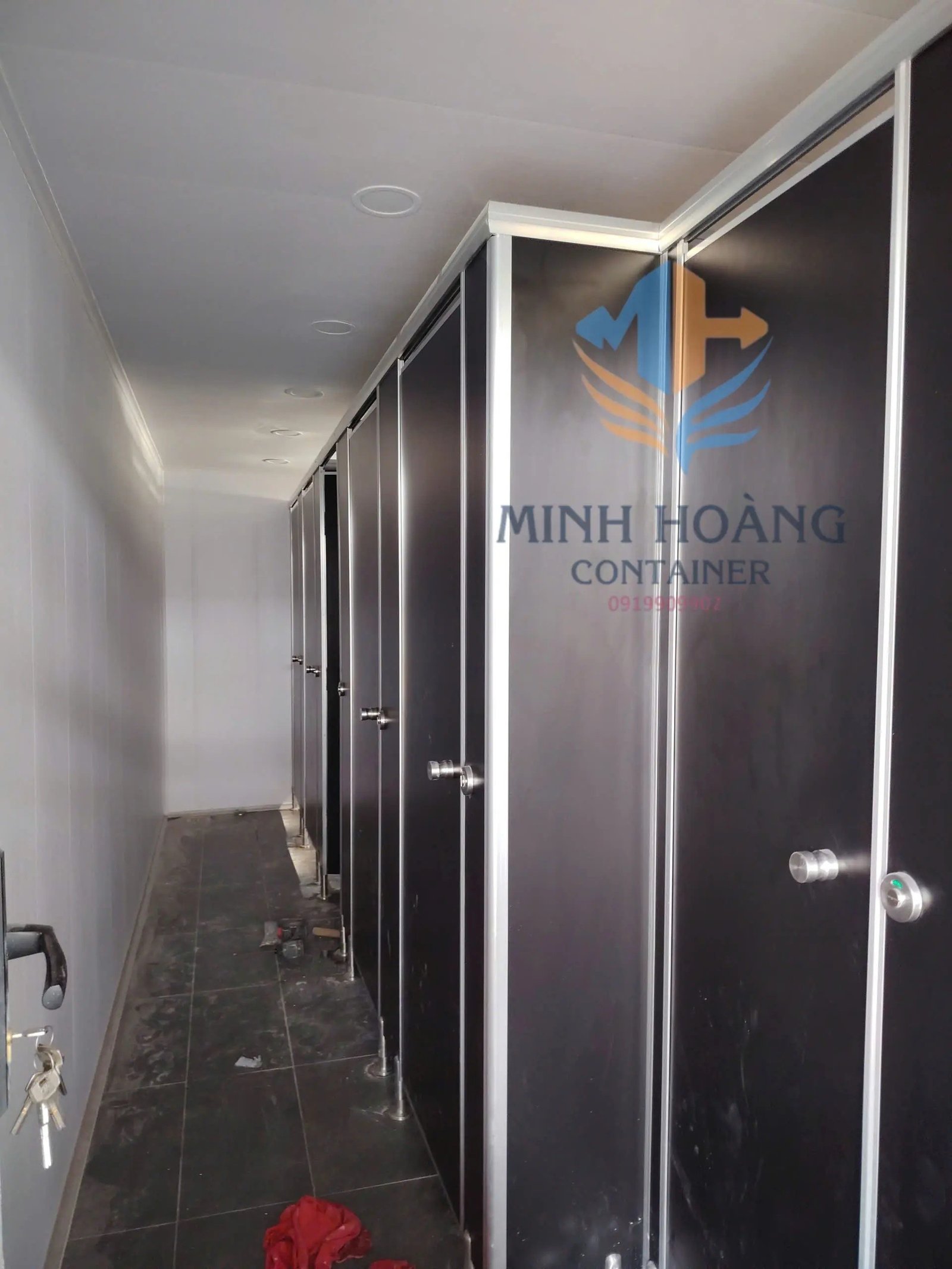 Container Toilet 20 Feet Xanh Lá